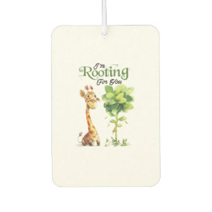 A Cute Little Giraffe With The Tree, Rooting For Y Car Air Freshener