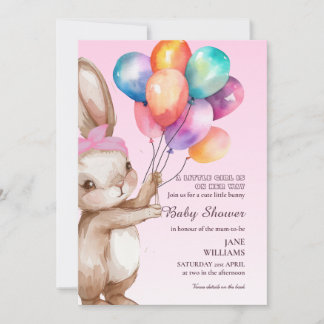 A Cute Little Girl Baby Shower Invitation