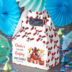 A Cute Little Ladybug Is On Her Way Baby Shower Favour Box