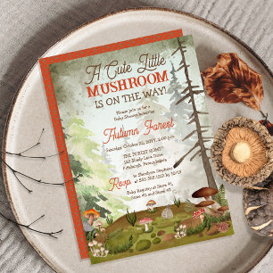 A Cute Little Mushroom Is On The Way Baby Shower Invitation