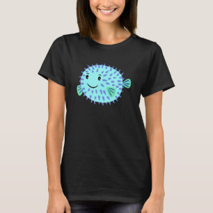 A Cute Little Puffer Fish Swims To You And Laughs  T-Shirt