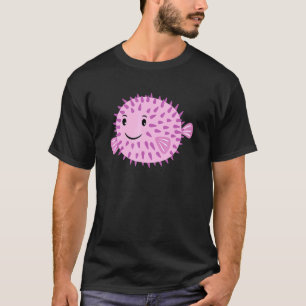 A Cute Little Puffer Fish Swims To You And Laughs T-Shirt