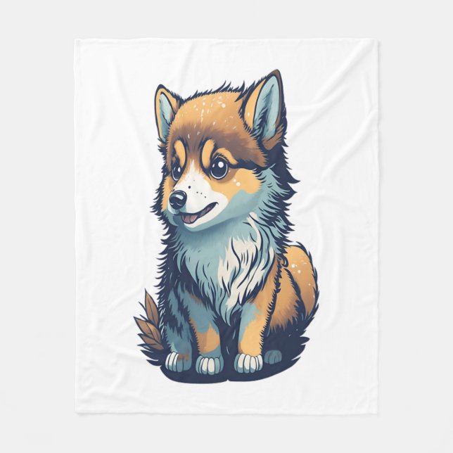 A Cute Little Puppy   Fleece Blanket (Front)