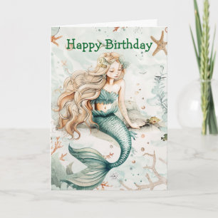A Cute Mermaid Birthday Card