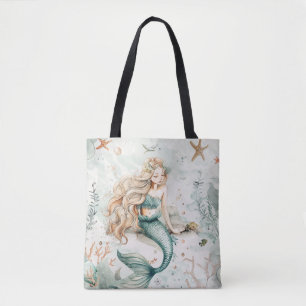 A Cute Mermaid Tote Bag