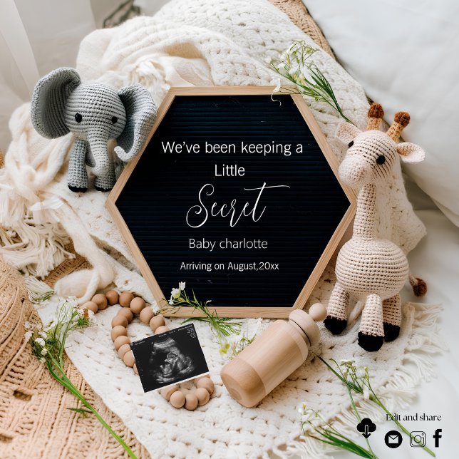 A cute minimal neutral pregnancy announcement  (Creator Uploaded)