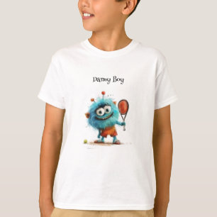 A cute monster playing tennis T-Shirt