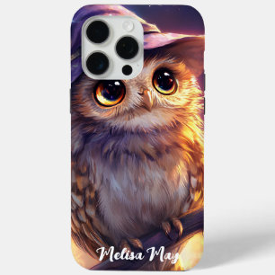 A Cute Owl Wearing a Witch Hat  iPhone 15 Pro Max Case