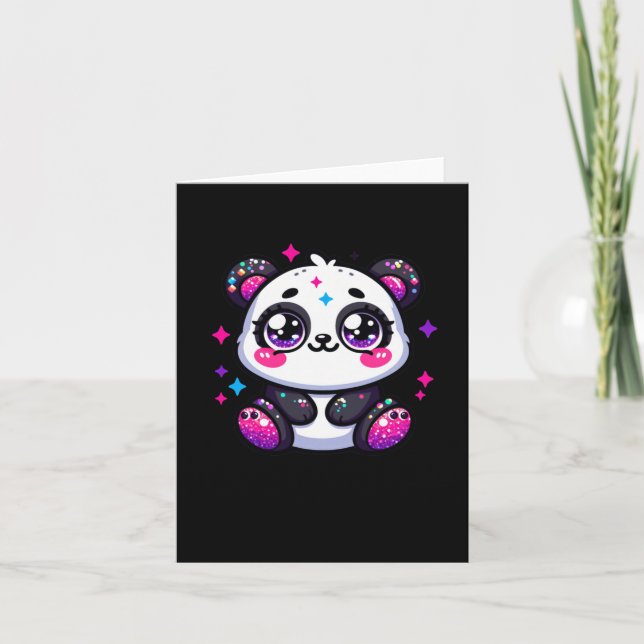 A Cute Panda Sticker  Card (Front)