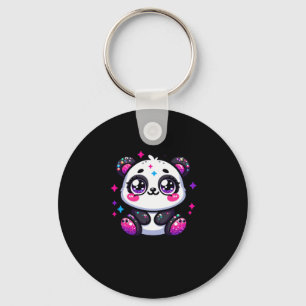 A Cute Panda Sticker Key Ring