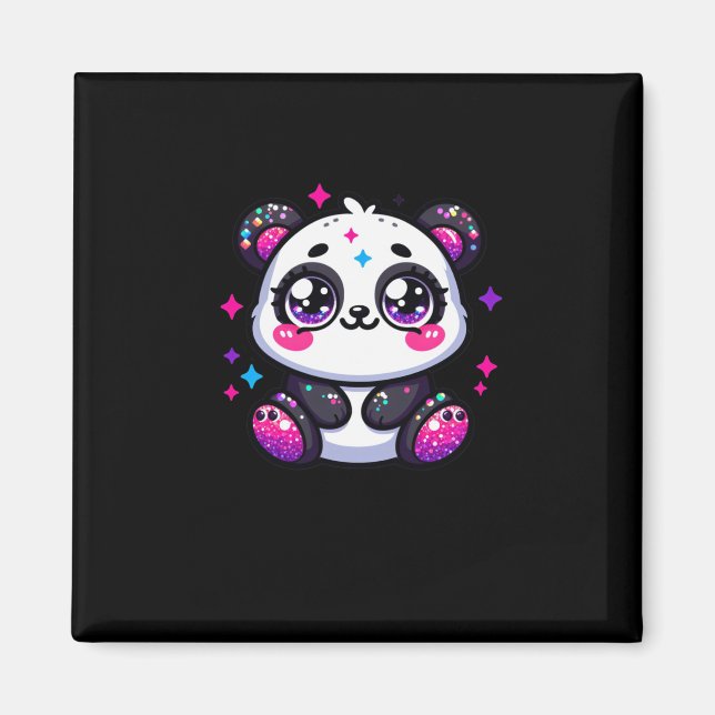 A Cute Panda Sticker  Magnet (Front)