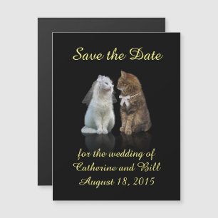 A cute Save the Date Magnet for Cat Lovers