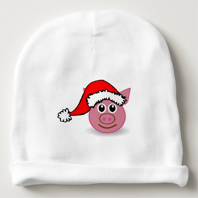 A cute small pig for Christmas - Baby Beanie (Front)