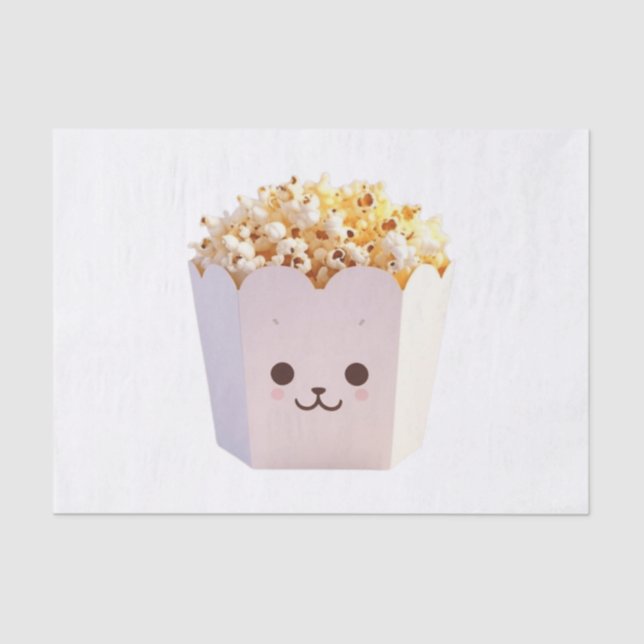 A Cute Tub of Popcorn Tissue Paper (Front)
