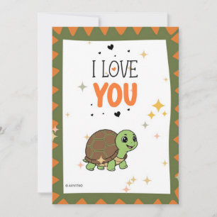 A cute turtle love you card for a loved one.