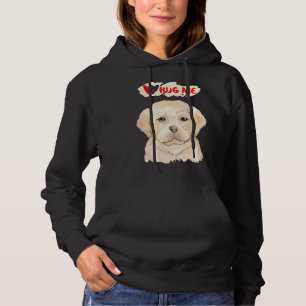 A Cute Watercolor Labrador Puppy Hug Me Hoodie