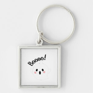 A Cute White Boo Creative Casual Key Ring