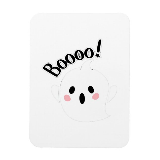 A Cute White Boo Creative Casual Magnet (Vertical)