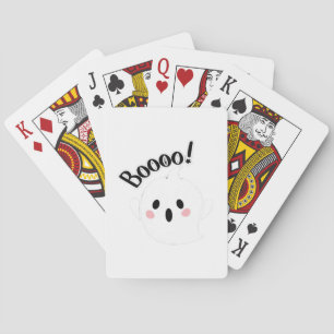 A Cute White Boo Creative Casual Playing Cards