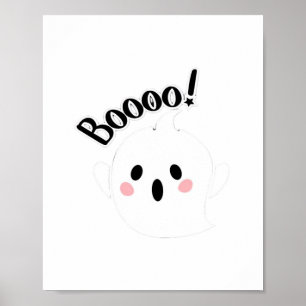 A Cute White Boo Creative Casual Poster