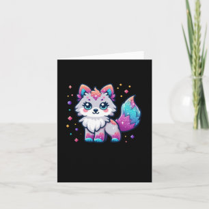 A Cute Wolf Sticker Card