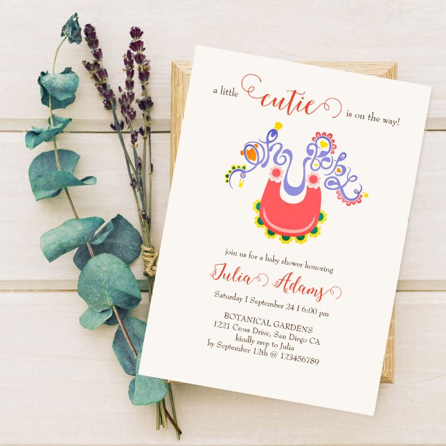 A Cutie is on the way baby shower Invitation (Creator Uploaded)