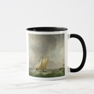 A Cutter in a Strong Breeze (oil on copper) Mug
