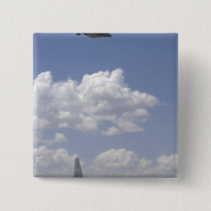 A CV-22 Osprey flies over a C-130 Hercules 15 Cm Square Badge