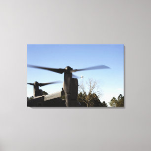 A CV-22 Osprey prepares to take off Canvas Print