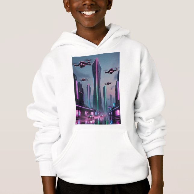 A cyberpunk cityscape  (Front)