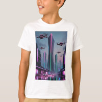 A cyberpunk cityscape
