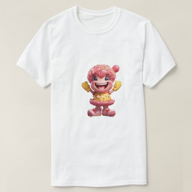 A cypcake character with arms and legs. T-Shirt (Design Front)