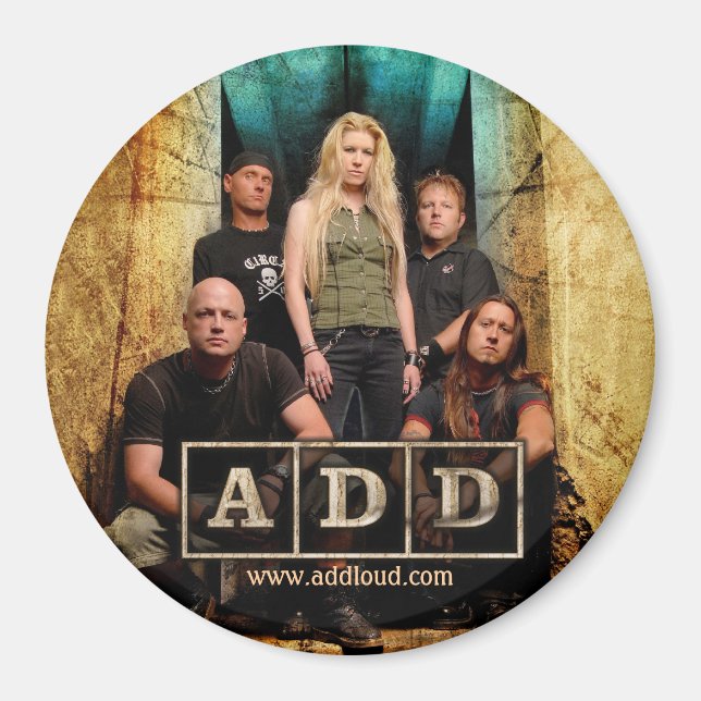 A.D.D. Magnet - Round (Front)