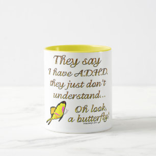 A.D.H.D. Butterfly Humour Mug
