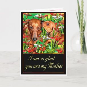 A Dachshund Mother's Day Card