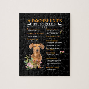 A Dachshund's House Rules Jigsaw Puzzle