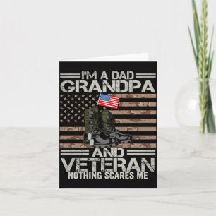 A dad grandpa and veteran camouflage flag fathers card