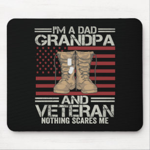 A dad grandpa and veteran fathers day performance mouse mat