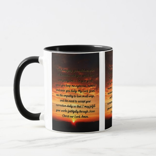 A Daily Morning Prayer Two-Tone Mug (Left)
