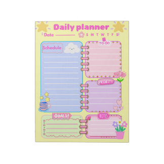a daily planner Notepad