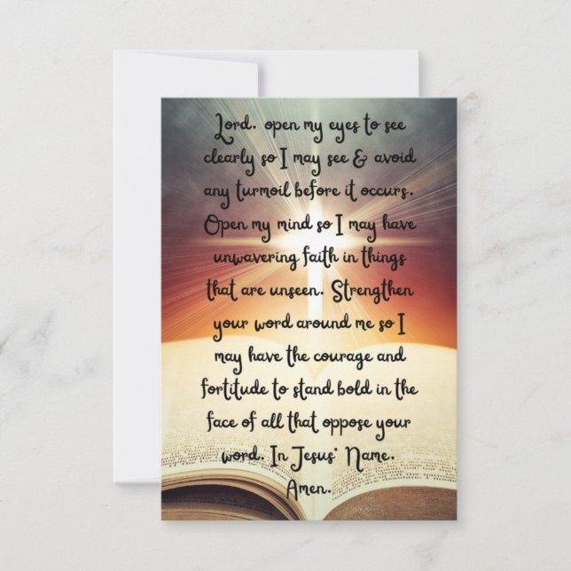 A Daily Prayer For Clarity Flat Greeting Card (Front)