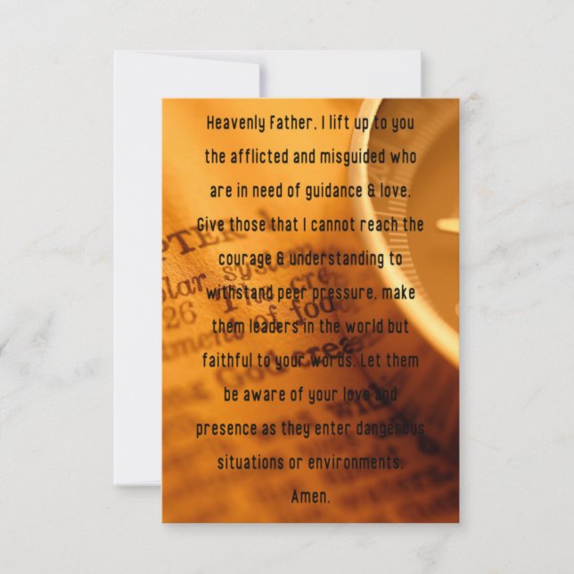 A Daily Prayer For Guidance Flat Greeting Card (Front)