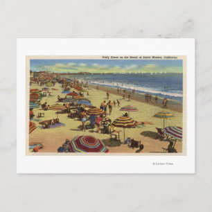 A Daily Scene on the Beach Postcard