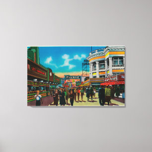A daily scene on the Pike, Long Beach Canvas Print