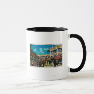 A daily scene on the Pike, Long Beach Mug