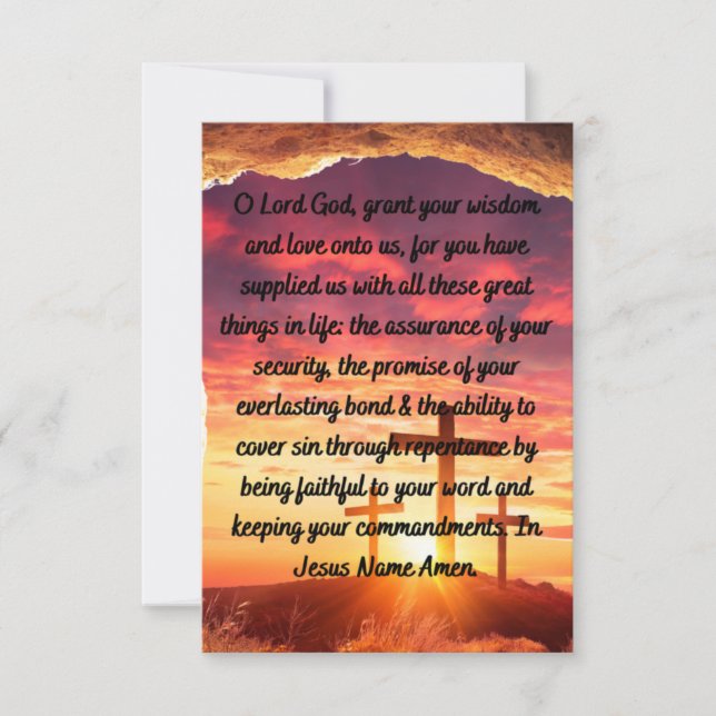 A Daily Thankful Prayer Flat Greeting Card (Front)