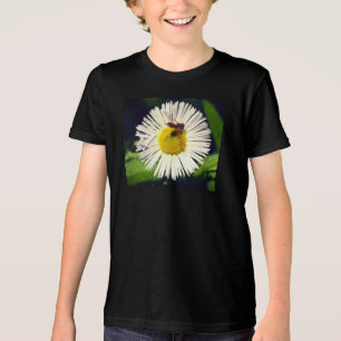 A daisy fleabane flower and a bee Tri-Blend Shirt