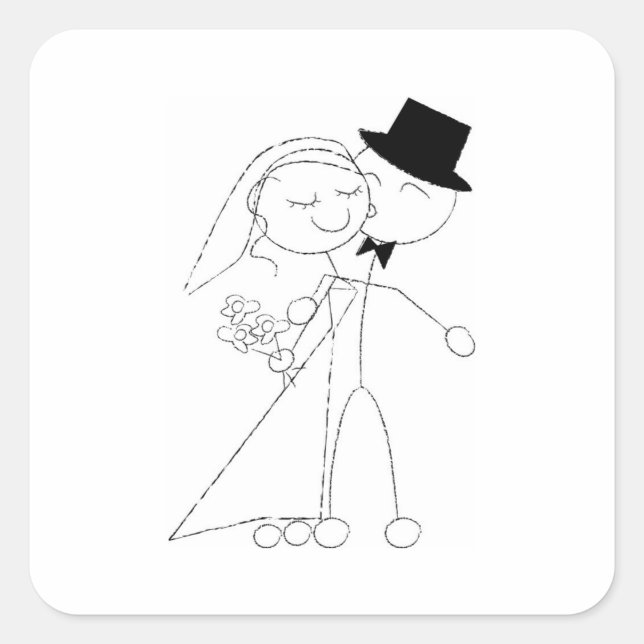 A Dance and A Kiss Square Sticker (Front)