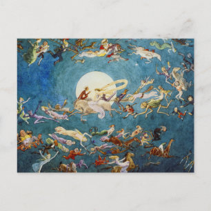 A Dance Around the Moon Print Postcard