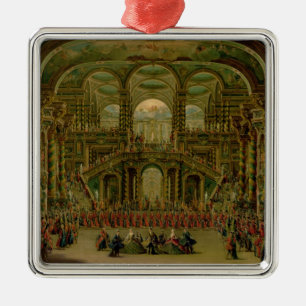 A Dance in a Baroque Rococo Palace Metal Tree Decoration